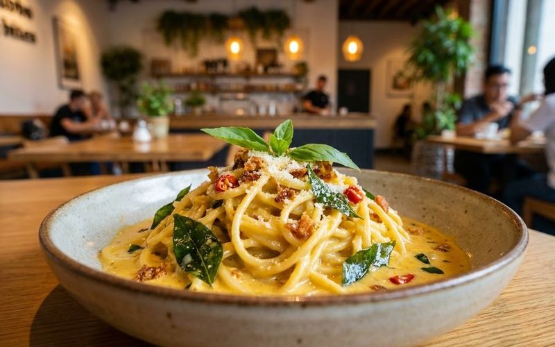 Salted egg sauce closeup