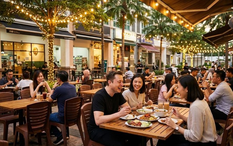 Evening dining at Dataran Sunway