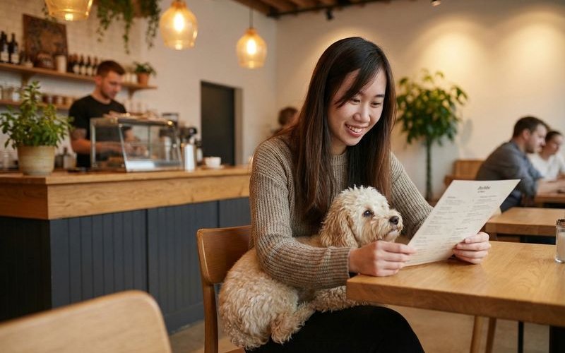 Researching pet-friendly cafes