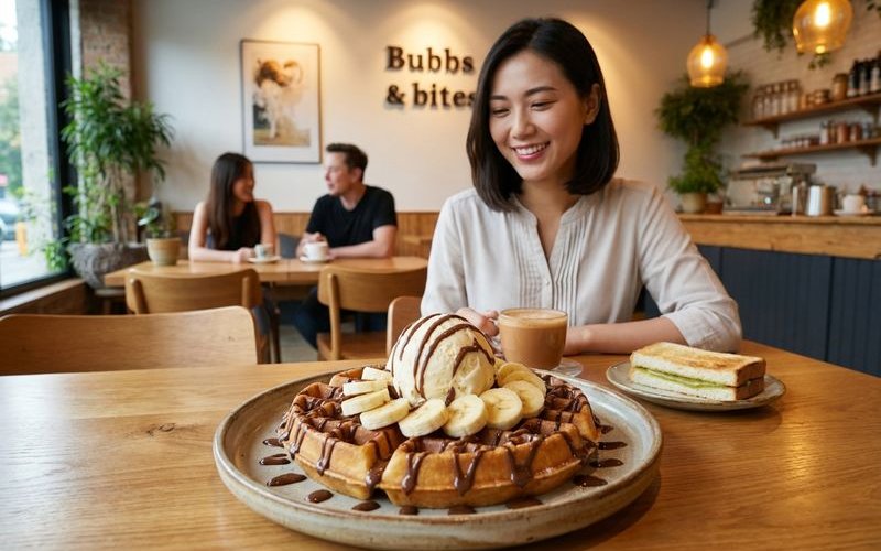 Sweet Waffle with Chocolate
