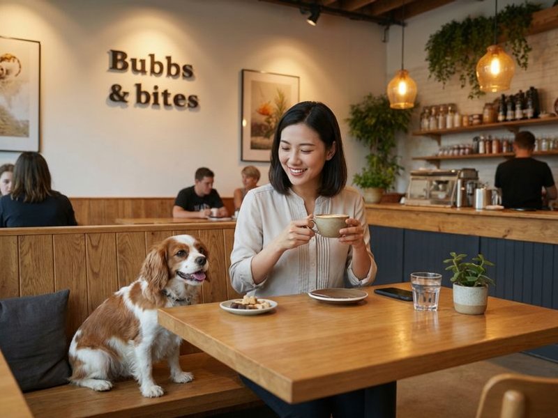 Happy pets enjoying time at Bubbs & Bites Cafe