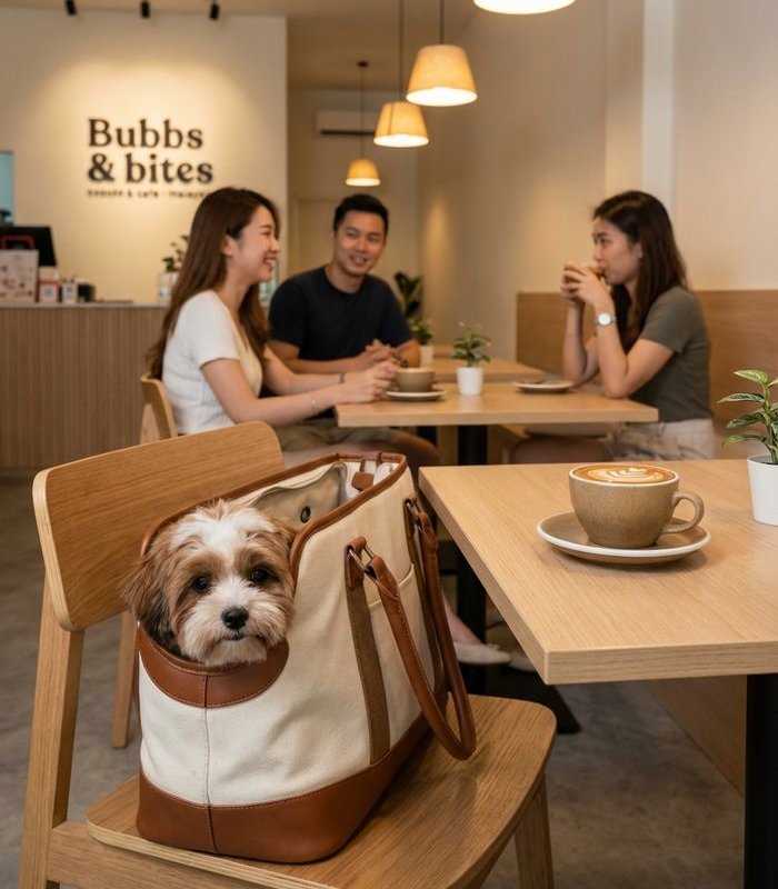 Pet-friendly seating at Bubbs & Bites