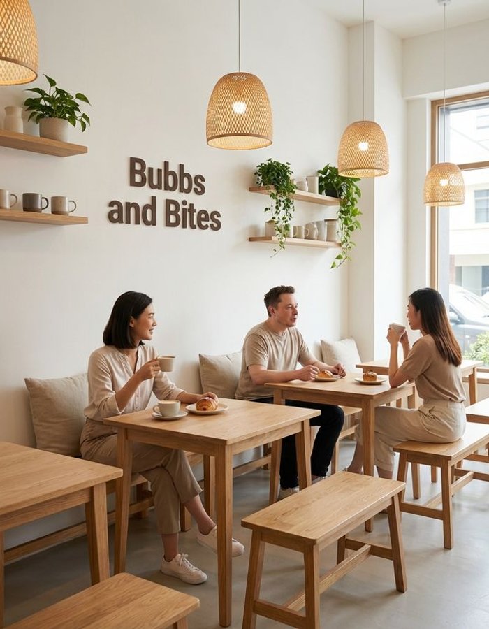 Bubbs & Bites Cafe - Cozy interior